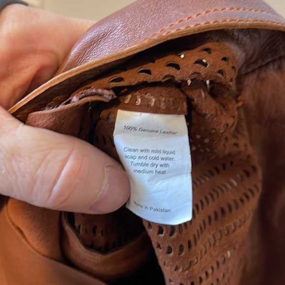 Jakett New York JOSEY PERFORATED VINTAGE LEATHER Jacket - Picture 9 of 9